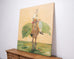Ira Yeager 20th C. Corfu Woman on Donkey Oil Canvas Painting 6 Ft