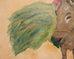 Ira Yeager 20th C. Corfu Woman on Donkey Oil Canvas Painting 6 Ft