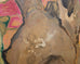 Ira Yeager 20th C. Corfu Woman on Donkey Oil Canvas Painting 6 Ft