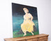 Ira Yeager 20th C. Woman in Yellow Oil Canvas Painting 5.5 Ft