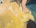 Ira Yeager 20th C. Woman in Yellow Oil Canvas Painting 5.5 Ft