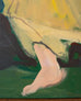 Ira Yeager 20th C. Woman in Yellow Oil Canvas Painting 5.5 Ft