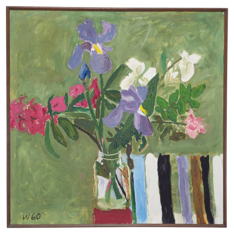 "Still Life with Flowers" Painting by Bryan Wilson 3 Ft. 1960