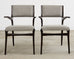 Set of Four Carlo De Carli Walnut Dining Armchairs