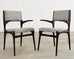 Set of Four Carlo De Carli Walnut Dining Armchairs