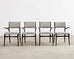 Set of Four Carlo De Carli Walnut Dining Armchairs