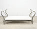 French Neoclassical Directoire Style Iron Sleigh-Form Daybed