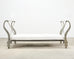 French Neoclassical Directoire Style Iron Sleigh-Form Daybed