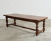 Country Italian Provincial Oak Farmhouse Trestle Dining Table