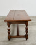 Country Italian Provincial Oak Farmhouse Trestle Dining Table