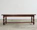 Country Italian Provincial Oak Farmhouse Trestle Dining Table