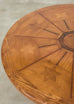 Country Italian Round Oak Dining Table with Parquetry Top