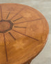 Country Italian Round Oak Dining Table with Parquetry Top