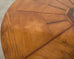 Country Italian Round Oak Dining Table with Parquetry Top
