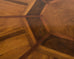 Country Italian Round Oak Dining Table with Parquetry Top