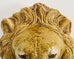 Monumental Italian Majolica Glazed Ceramic Lions Head