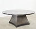 Sally Sirkin Lewis Round Iron Pedestal Dining Center Table