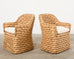 Set of Four Ralph Lauren Joshua Tree Woven Dining Chairs