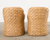 Set of Four Ralph Lauren Joshua Tree Woven Dining Chairs