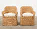 Set of Four Ralph Lauren Joshua Tree Woven Dining Chairs