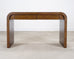 Karl Springer-Style Organic Modern Grasscloth Waterfall Desk