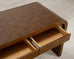 Karl Springer-Style Organic Modern Grasscloth Waterfall Desk