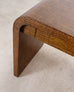 Karl Springer-Style Organic Modern Grasscloth Waterfall Desk
