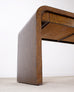 Karl Springer-Style Organic Modern Grasscloth Waterfall Desk