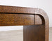 Karl Springer-Style Organic Modern Grasscloth Waterfall Desk