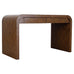 Karl Springer-Style Organic Modern Grasscloth Waterfall Desk