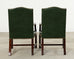 Set Eight Gainsborough Leather Mahogany Library Chairs