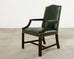 Set Eight Gainsborough Leather Mahogany Library Chairs