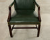Set Eight Gainsborough Leather Mahogany Library Chairs