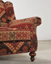 King Ranch Kilim Rug Style Upholstered Lounge Chair + Ottoman