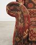 King Ranch Kilim Rug Style Upholstered Lounge Chair + Ottoman
