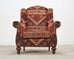 King Ranch Kilim Rug Style Upholstered Lounge Chair + Ottoman