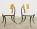 Set of Four Gilt Iron Klismos Chairs by Ched Berenguer-Topacio