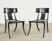 Set Four Michael Taylor Metal Klismos Garden Chairs