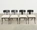 Set Four Michael Taylor Metal Klismos Garden Chairs