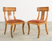 Set of Eight Neoclassical Style Klismos Dining Chairs