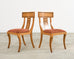 Set of Eight Neoclassical Style Klismos Dining Chairs