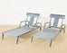 Set of Five Neoclassical Greco-Roman Klismos Chaise Lounges