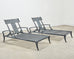 Pair of Neoclassical Greco-Roman Style Klismos Chaise Lounges