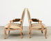 Pair of Louis XV French Provincial Style Fauteuil Armchairs by Kreiss