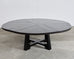 L. Rossi Expandable Round Chinoiserie Lacquered Dining Table 7 Ft