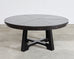 L. Rossi Expandable Round Chinoiserie Lacquered Dining Table 7 Ft