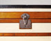 Monumental Canvas and Leather Steamer Trunk Coffee Table 5 Ft.