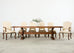 Country French Provincial Oak Farmhouse Trestle Dining Table 9 Ft