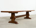 Country French Provincial Oak Farmhouse Trestle Dining Table 9 Ft