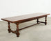 Country English Provincial Oak Farmhouse Trestle Dining Table